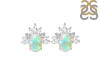 Opal & White Topaz Stud Earring OPL-RE-71.