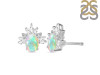 Opal & White Topaz Stud Earring OPL-RE-71.