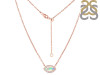 Opal & White Topaz Necklace With Adjustable Slider Lock OPL-RN-61.