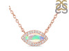 Opal & White Topaz Necklace With Adjustable Slider Lock OPL-RN-61.