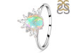 Opal & White Topaz Ring OPL-RR-405.