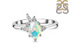 Opal & White Topaz Ring OPL-RDR-2398.