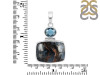 Pietersite/Blue Topaz Pendant-2SP PIT-1-129
