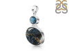 Pietersite/Blue Topaz Pendant-2SP PIT-1-136