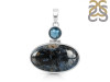 Pietersite/Blue Topaz Pendant-2SP PIT-1-145