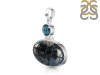 Pietersite/Blue Topaz Pendant-2SP PIT-1-145