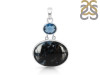 Pietersite/London Blue Topaz Pendant-2SP PIT-1-159