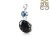 Pietersite/London Blue Topaz Pendant-2SP PIT-1-159