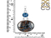 Pietersite/London Blue Topaz Pendant-2SP PIT-1-175