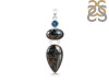 Pietersite/London Blue Topaz Pendant-2SP PIT-1-187