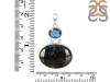 Pietersite/London Blue Topaz Pendant-2SP PIT-1-197
