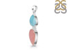 Pink Opal/Larimar Pendant-2SP PKO-1-10