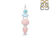 Pink Opal/Larimar/Moonstone Pendant-2SP PKO-1-105