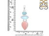 Pink Opal/Larimar/Moonstone Pendant-2SP PKO-1-106