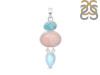 Pink Opal/Larimar/Moonstone Pendant-2SP PKO-1-108