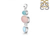 Pink Opal/Larimar/Moonstone Pendant-2SP PKO-1-108