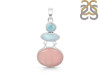 Pink Opal/Larimar/Moonstone Pendant-2SP PKO-1-109