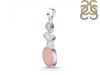 Pink Opal/Larimar/Moonstone Pendant-2SP PKO-1-109