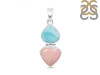 Pink Opal/Larimar Pendant-2SP PKO-1-14