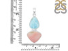 Pink Opal/Larimar Pendant-2SP PKO-1-17