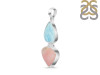 Pink Opal/Larimar Pendant-2SP PKO-1-17