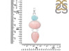 Pink Opal/Larimar Pendant-2SP PKO-1-75