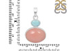 Pink Opal/Larimar Pendant-2SP PKO-1-87