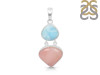 Pink Opal/Larimar Pendant-2SP PKO-1-9