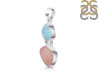 Pink Opal/Larimar Pendant-2SP PKO-1-9
