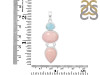 Pink Opal/Larimar Pendant-2SP PKO-1-90