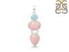 Pink Opal/Larimar Pendant-2SP PKO-1-90