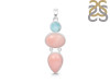 Pink Opal/Larimar Pendant-2SP PKO-1-92