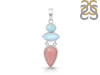 Pink Opal/Larimar/Moonstone Pendant-2SP PKO-1-98
