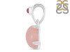 Pink Opal & Tourmaline Pendant PKO-RDP-553-V-TRM-LOOP.
