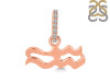 Aquarius Zodiac White Topaz Pendant PS-RDC-18-CZ-LOOP
