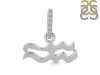Aquarius Zodiac White Topaz Pendant PS-RDC-18-CZ-LOOP