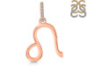 Leo Zodiac White Topaz Pendant PS-RDC-24-CZ-LOOP