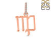 Virgo Zodiac White Topaz Pendant PS-RDC-25-CZ-LOOP