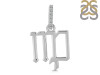 Virgo Zodiac White Topaz Pendant PS-RDC-25-CZ-LOOP
