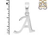 Plain Silver Alphabet A Pendant PS-RDA-105.