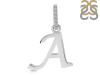 Plain Silver Alphabet A Pendant PS-RDA-131.