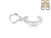 Plain Silver Alphabet C Pendant PS-RDA-107.