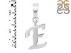 Plain Silver Alphabet E Pendant PS-RDA-109.
