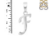 Plain Silver Alphabet F Pendant PS-RDA-110.