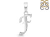 Plain Silver Alphabet F Pendant PS-RDA-110.