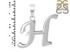 Plain Silver Alphabet H Pendant PS-RDA-112.
