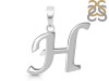 Plain Silver Alphabet H Pendant PS-RDA-112.