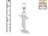 Plain Silver Alphabet I Pendant PS-RDA-113.