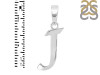 Plain Silver Alphabet J Pendant PS-RDA-114.