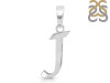 Plain Silver Alphabet J Pendant PS-RDA-114.
